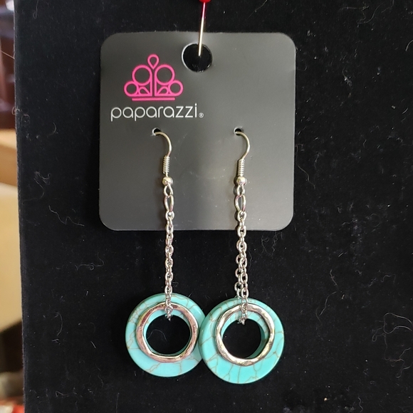 Paparazzi Fashion Fix 4pc Set - Simply Santa Fe 💙 Turquoise and Silver - Picture 3 of 10